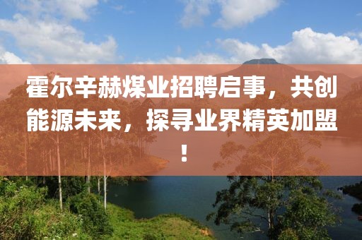 霍爾辛赫煤業(yè)招聘啟事，共創(chuàng)能源未來，探尋業(yè)界精英加盟！