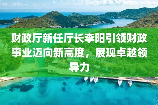 財(cái)政廳新任廳長(zhǎng)李陽(yáng)引領(lǐng)財(cái)政事業(yè)邁向新高度，展現(xiàn)卓越領(lǐng)導(dǎo)力