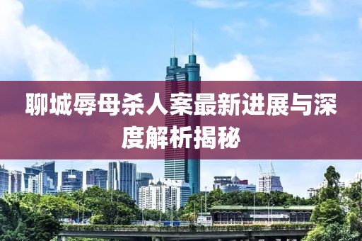 聊城辱母殺人案最新進(jìn)展與深度解析揭秘