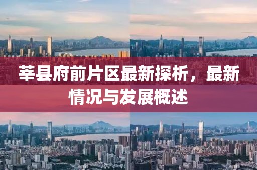 莘縣府前片區(qū)最新探析，最新情況與發(fā)展概述