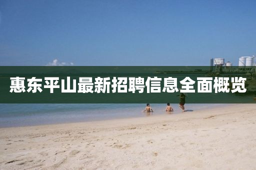 惠東平山最新招聘信息全面概覽