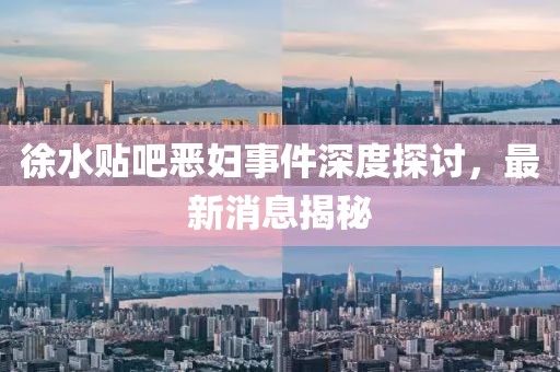 徐水貼吧惡婦事件深度探討，最新消息揭秘