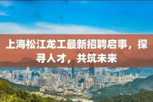 上海松江龍工最新招聘啟事，探尋人才，共筑未來(lái)