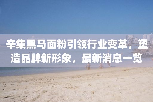 辛集黑馬面粉引領(lǐng)行業(yè)變革，塑造品牌新形象，最新消息一覽
