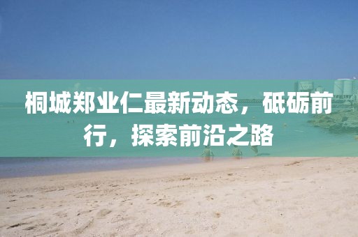 桐城鄭業(yè)仁最新動態(tài)，砥礪前行，探索前沿之路