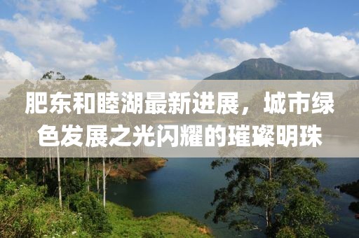 肥東和睦湖最新進展，城市綠色發(fā)展之光閃耀的璀璨明珠
