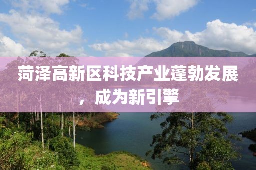菏澤高新區(qū)科技產(chǎn)業(yè)蓬勃發(fā)展，成為新引擎