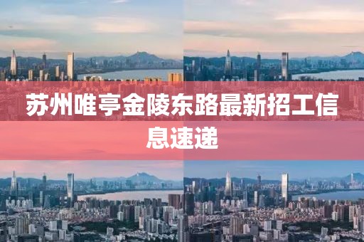 蘇州唯亭金陵東路最新招工信息速遞
