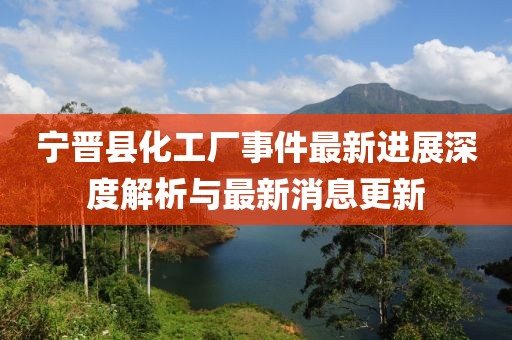 寧晉縣化工廠事件最新進展深度解析與最新消息更新