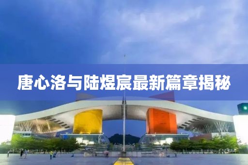 唐心洛與陸煜宸最新篇章揭秘