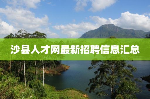 沙縣人才網(wǎng)最新招聘信息匯總