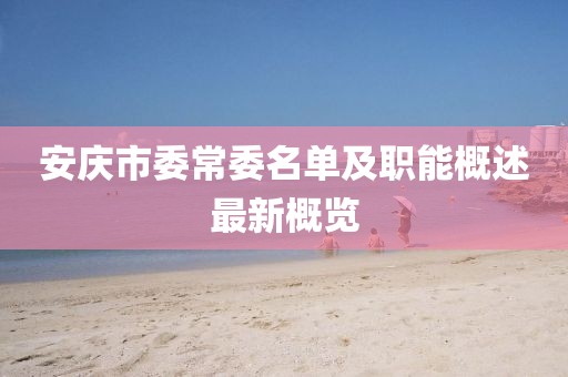 安慶市委常委名單及職能概述最新概覽