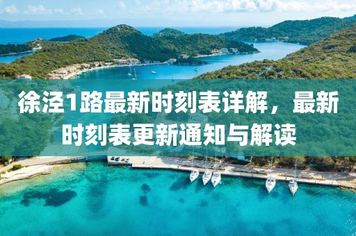 徐涇1路最新時刻表詳解，最新時刻表更新通知與解讀