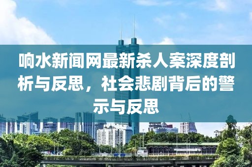 響水新聞網(wǎng)最新殺人案深度剖析與反思，社會(huì)悲劇背后的警示與反思