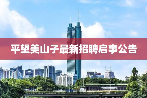 平望美山子最新招聘啟事公告
