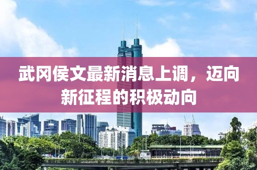 武岡侯文最新消息上調(diào)，邁向新征程的積極動向