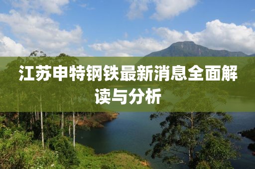 江蘇申特鋼鐵最新消息全面解讀與分析