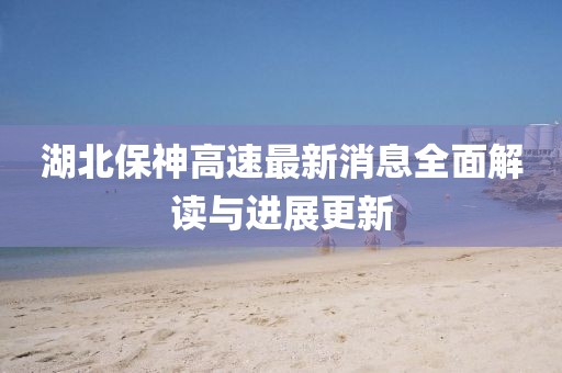 湖北保神高速最新消息全面解讀與進(jìn)展更新