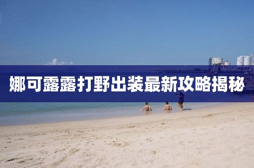 娜可露露打野出裝最新攻略揭秘