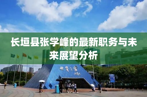 長垣縣張學(xué)峰的最新職務(wù)與未來展望分析
