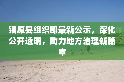 鎮(zhèn)原縣組織部最新公示，深化公開透明，助力地方治理新篇章