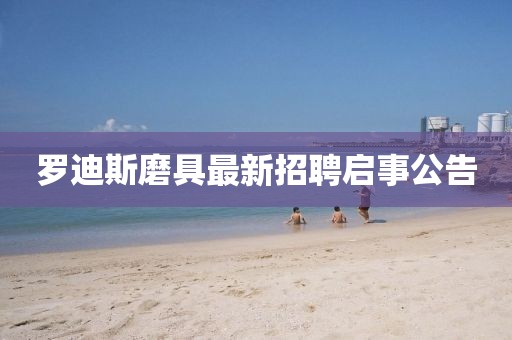 羅迪斯磨具最新招聘啟事公告