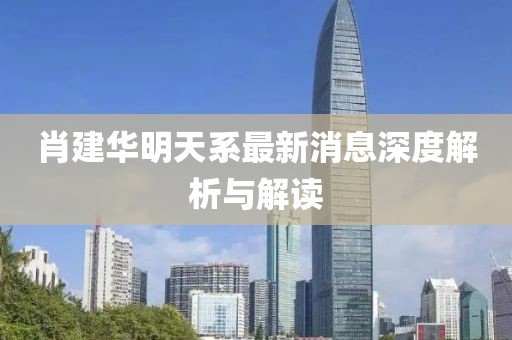 肖建華明天系最新消息深度解析與解讀