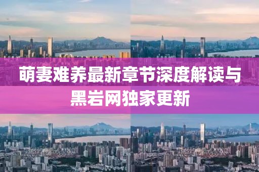 萌妻難養(yǎng)最新章節(jié)深度解讀與黑巖網(wǎng)獨(dú)家更新