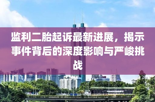 監(jiān)利二胎起訴最新進(jìn)展，揭示事件背后的深度影響與嚴(yán)峻挑戰(zhàn)