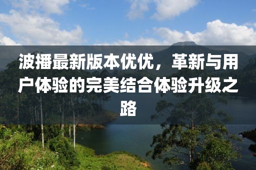波播最新版本優(yōu)優(yōu)，革新與用戶體驗的完美結(jié)合體驗升級之路