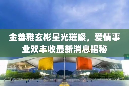 金善雅玄彬星光璀璨，愛情事業(yè)雙豐收最新消息揭秘