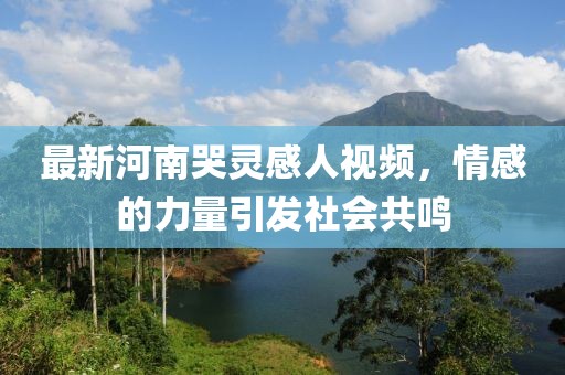 最新河南哭靈感人視頻，情感的力量引發(fā)社會(huì)共鳴