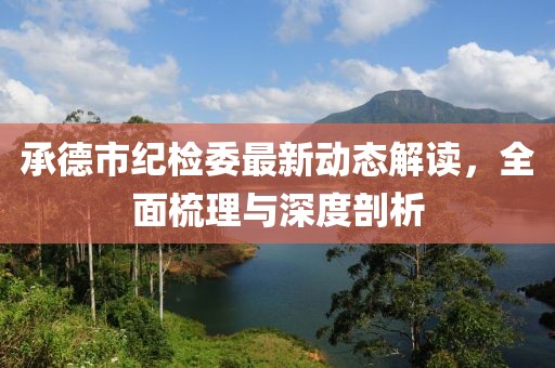 承德市紀檢委最新動態(tài)解讀，全面梳理與深度剖析