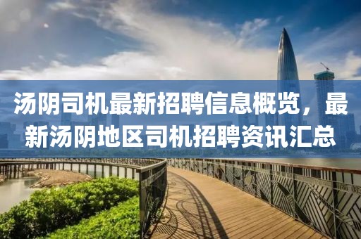 湯陰司機(jī)最新招聘信息概覽，最新湯陰地區(qū)司機(jī)招聘資訊匯總