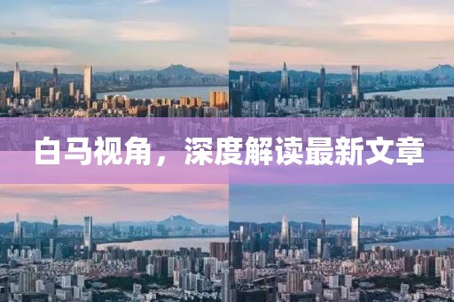 白馬視角，深度解讀最新文章