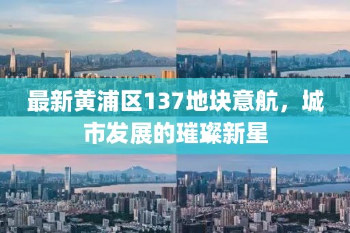 最新黃浦區(qū)137地塊意航，城市發(fā)展的璀璨新星