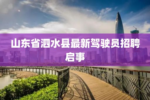 山東省泗水縣最新駕駛員招聘啟事