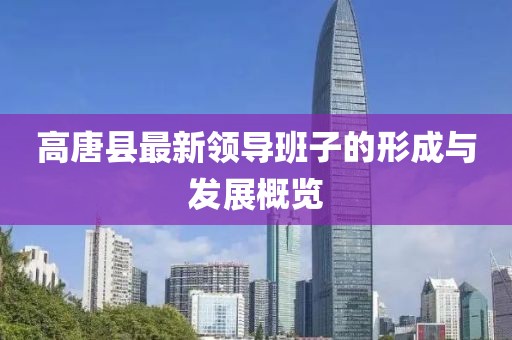 高唐縣最新領(lǐng)導(dǎo)班子的形成與發(fā)展概覽