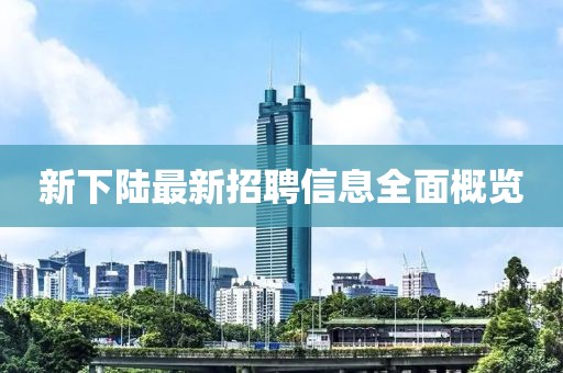新下陸最新招聘信息全面概覽