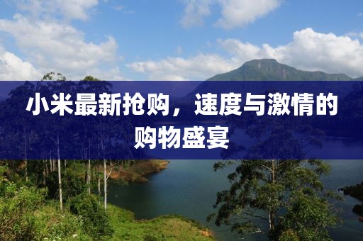 小米最新?lián)屬?gòu)，速度與激情的購(gòu)物盛宴