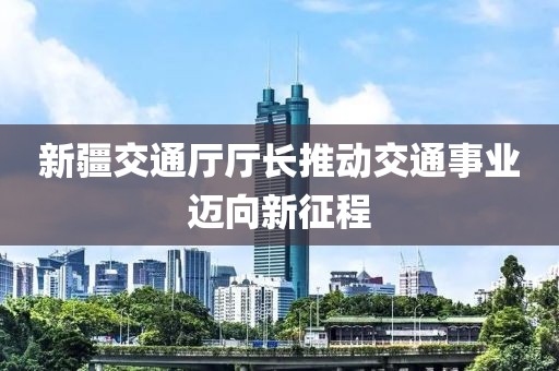 新疆交通廳廳長推動(dòng)交通事業(yè)邁向新征程