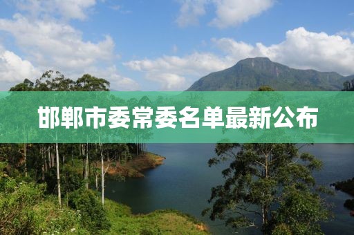 邯鄲市委常委名單最新公布