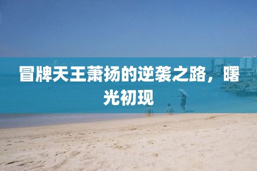 冒牌天王蕭揚(yáng)的逆襲之路，曙光初現(xiàn)