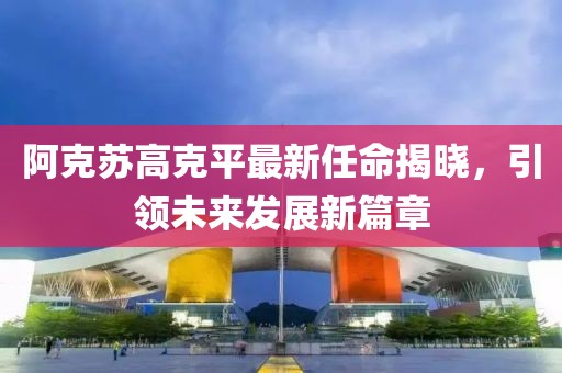 阿克蘇高克平最新任命揭曉，引領(lǐng)未來(lái)發(fā)展新篇章
