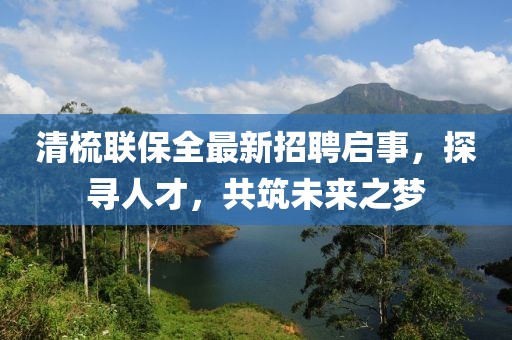 清梳聯(lián)保全最新招聘啟事，探尋人才，共筑未來之夢