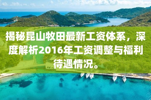 揭秘昆山牧田最新工資體系，深度解析2016年工資調整與福利待遇情況。