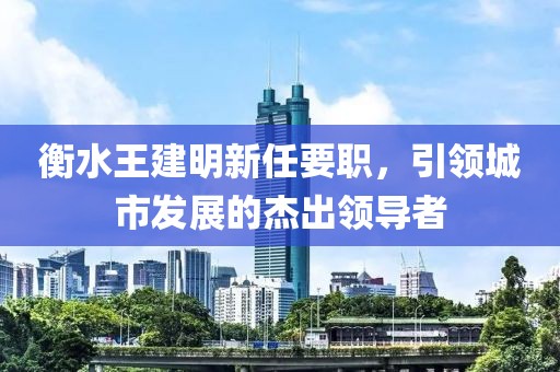 衡水王建明新任要職，引領(lǐng)城市發(fā)展的杰出領(lǐng)導者