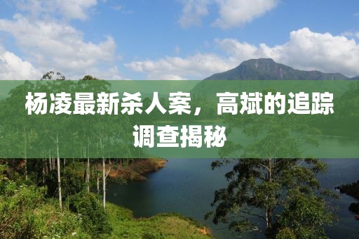 楊凌最新殺人案，高斌的追蹤調查揭秘