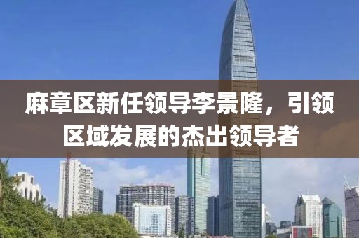 麻章區(qū)新任領(lǐng)導(dǎo)李景隆，引領(lǐng)區(qū)域發(fā)展的杰出領(lǐng)導(dǎo)者