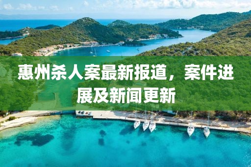 惠州殺人案最新報道，案件進(jìn)展及新聞更新